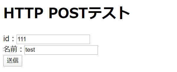 HTTP POST送信イメージ